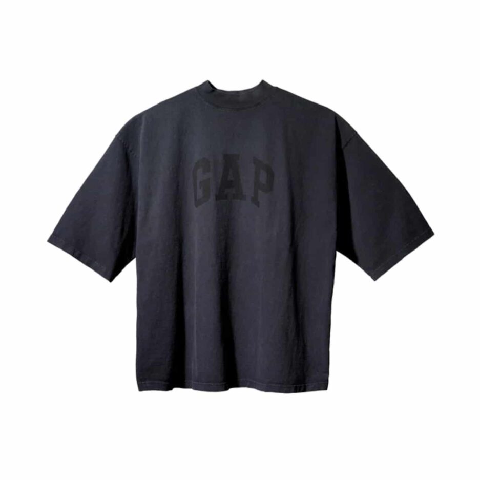 Yeezy-Gap-Engineered-by-Balenciaga-Dove-3-4-Sleeve-T-Shirt-–-Black-front